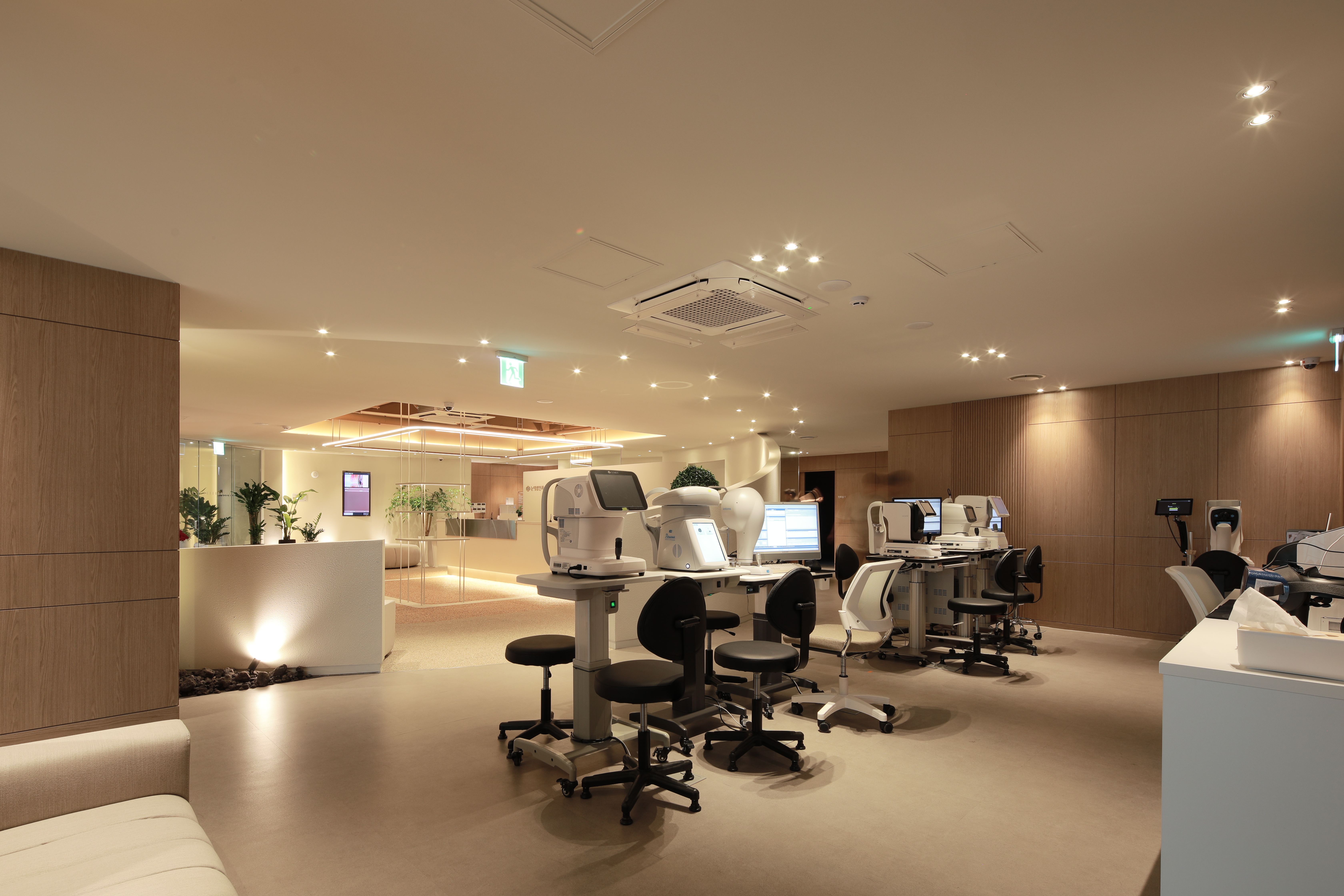 Comprehensive eye examination area and diagnostic equipment at Nunehim Eye Center