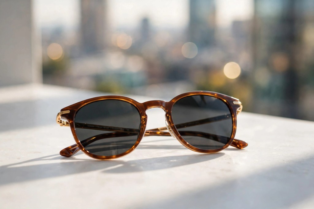 UV400 sunglasses protecting eyes from sunlight